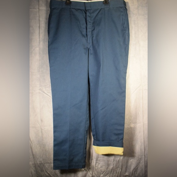 Dickies Fleece Lined Pants Mens 44 X 32 Navy Blue - Picture 1 of 6